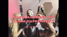 Gang bang party with rubberdoll test